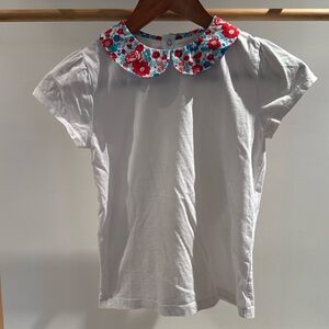 Jacadi White Shirt with Floral Collar